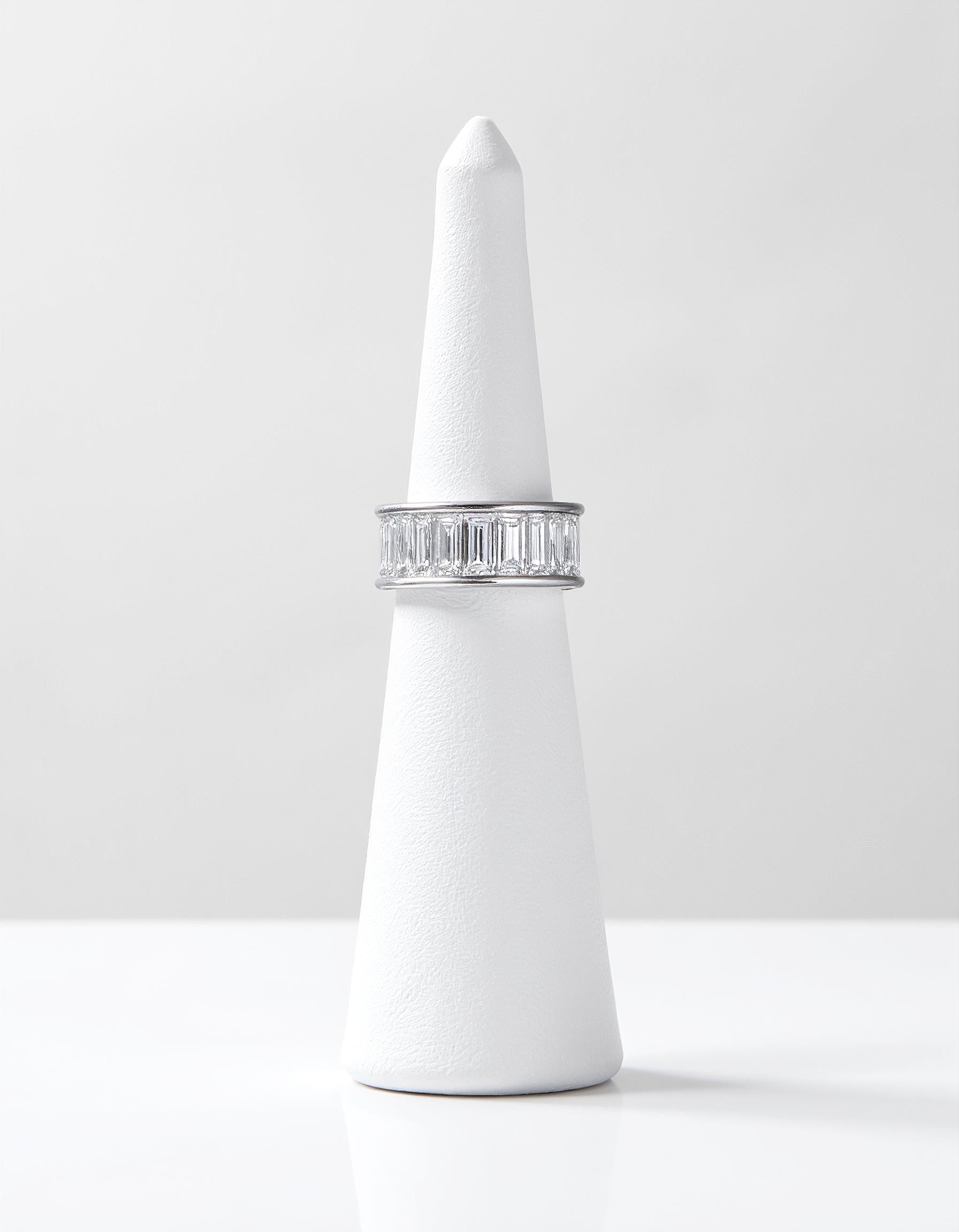 "Alessa" Straight Baguette cut Channel Set Eternity Band