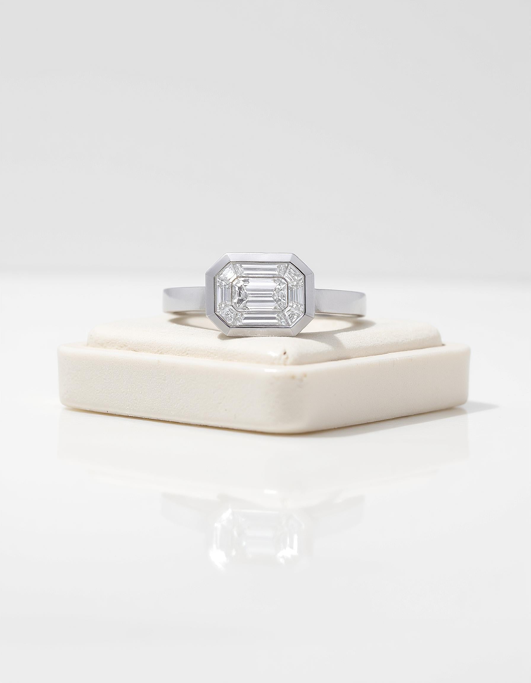 "Rhona" Special cut Mosaic style Ring