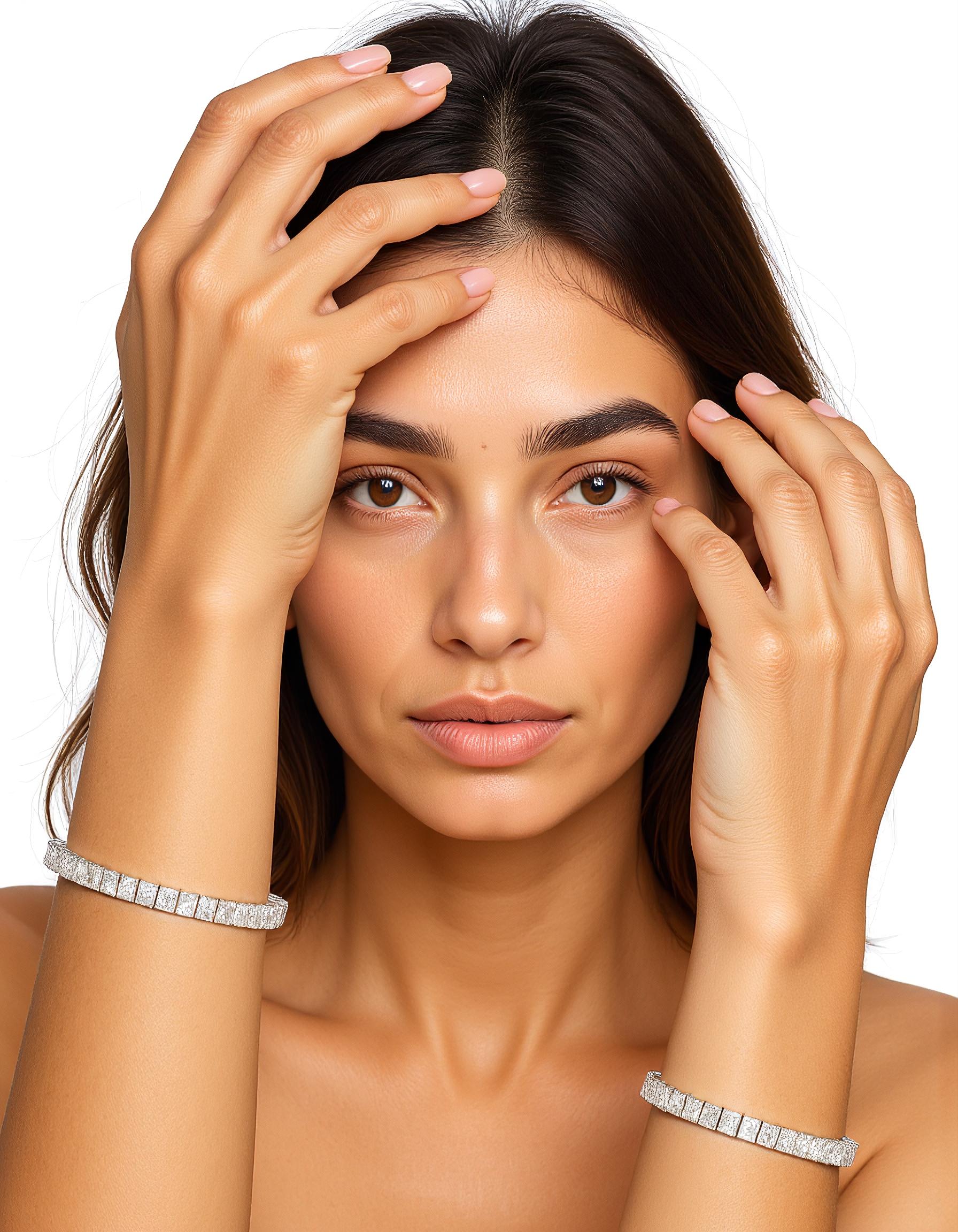 "Vilda" Radiant Cut Prong Set Tennis Bracelet