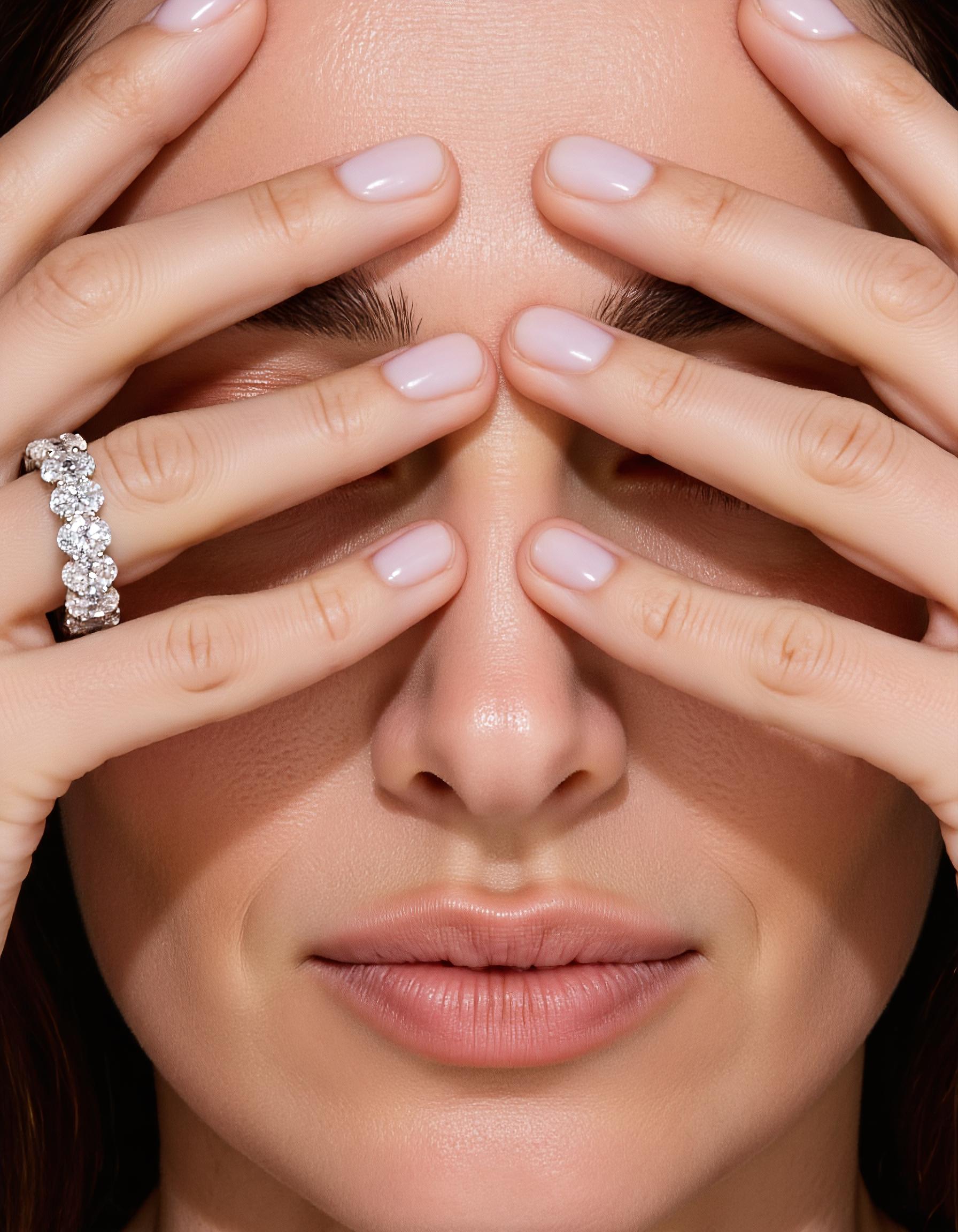 "Luna" Classic Basket Oval cut Prong set Eternity Band