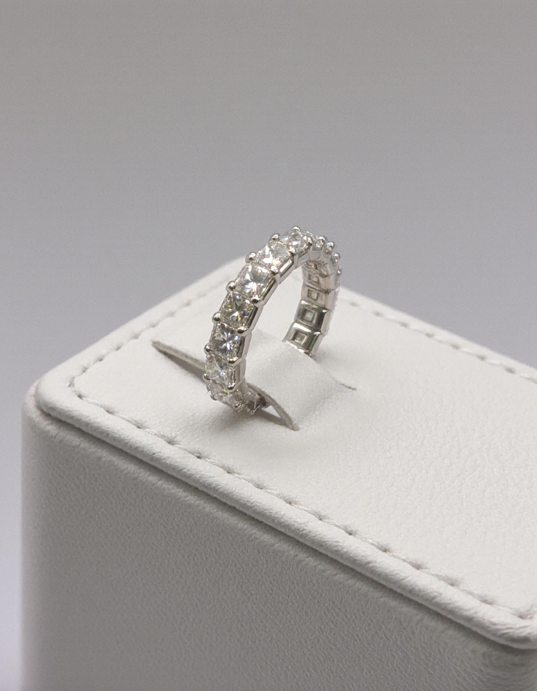 "Rionne" Princess cut Prong Set Eternity Band