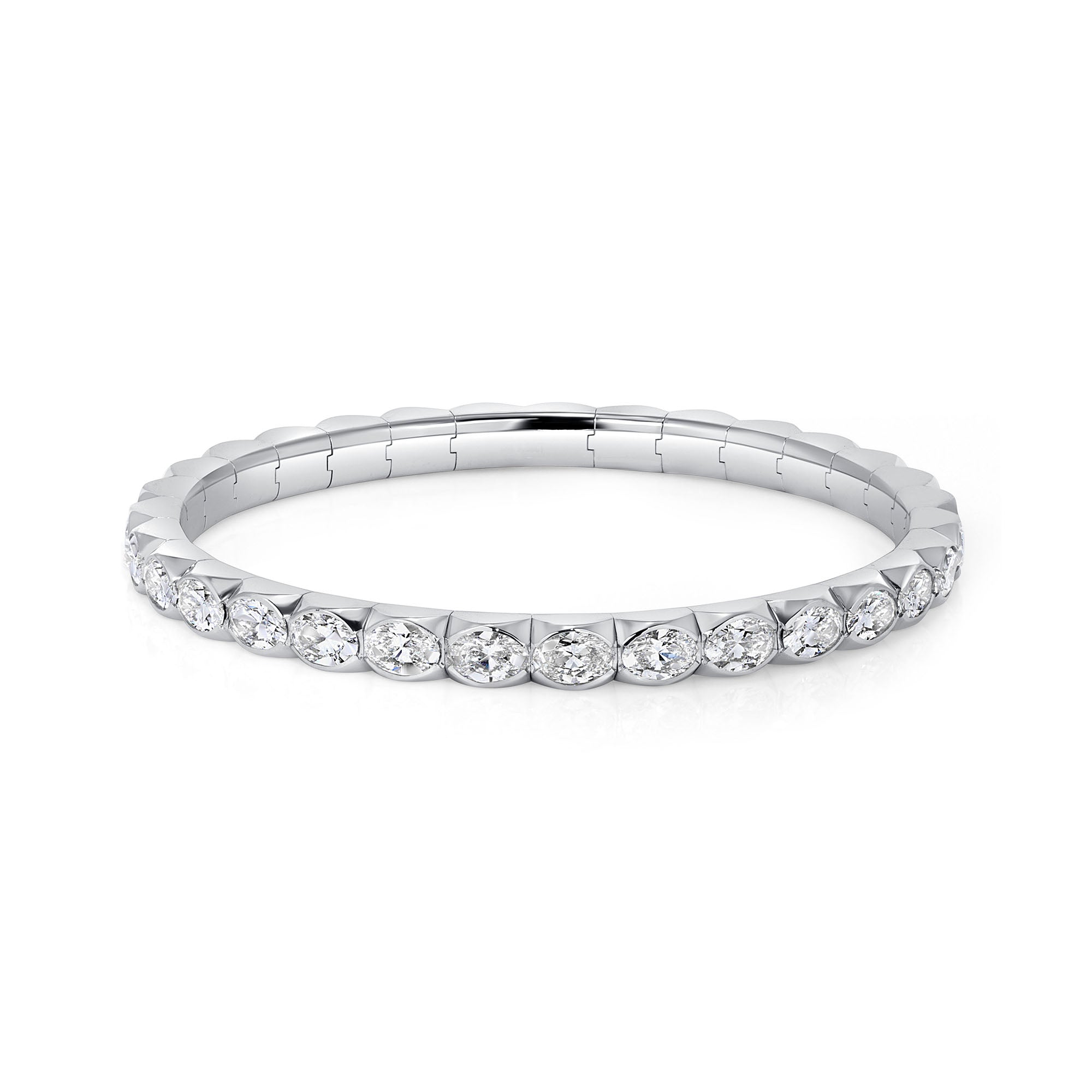4.50-5.50ct total weight "Alina" Oval Cut Stretchy Bangle (0.10ct each)