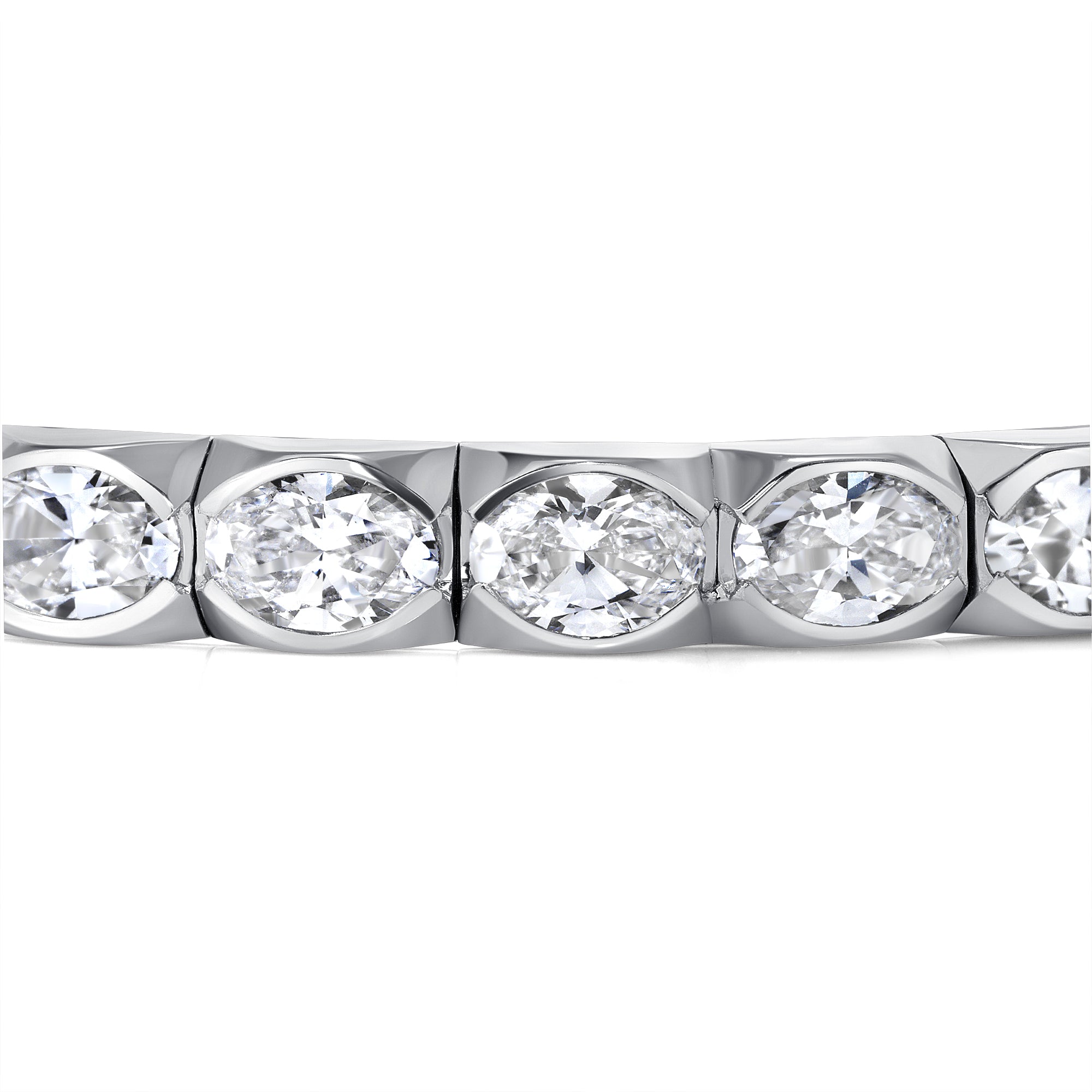 4.50-5.50ct total weight "Alina" Oval Cut Stretchy Bangle (0.10ct each)