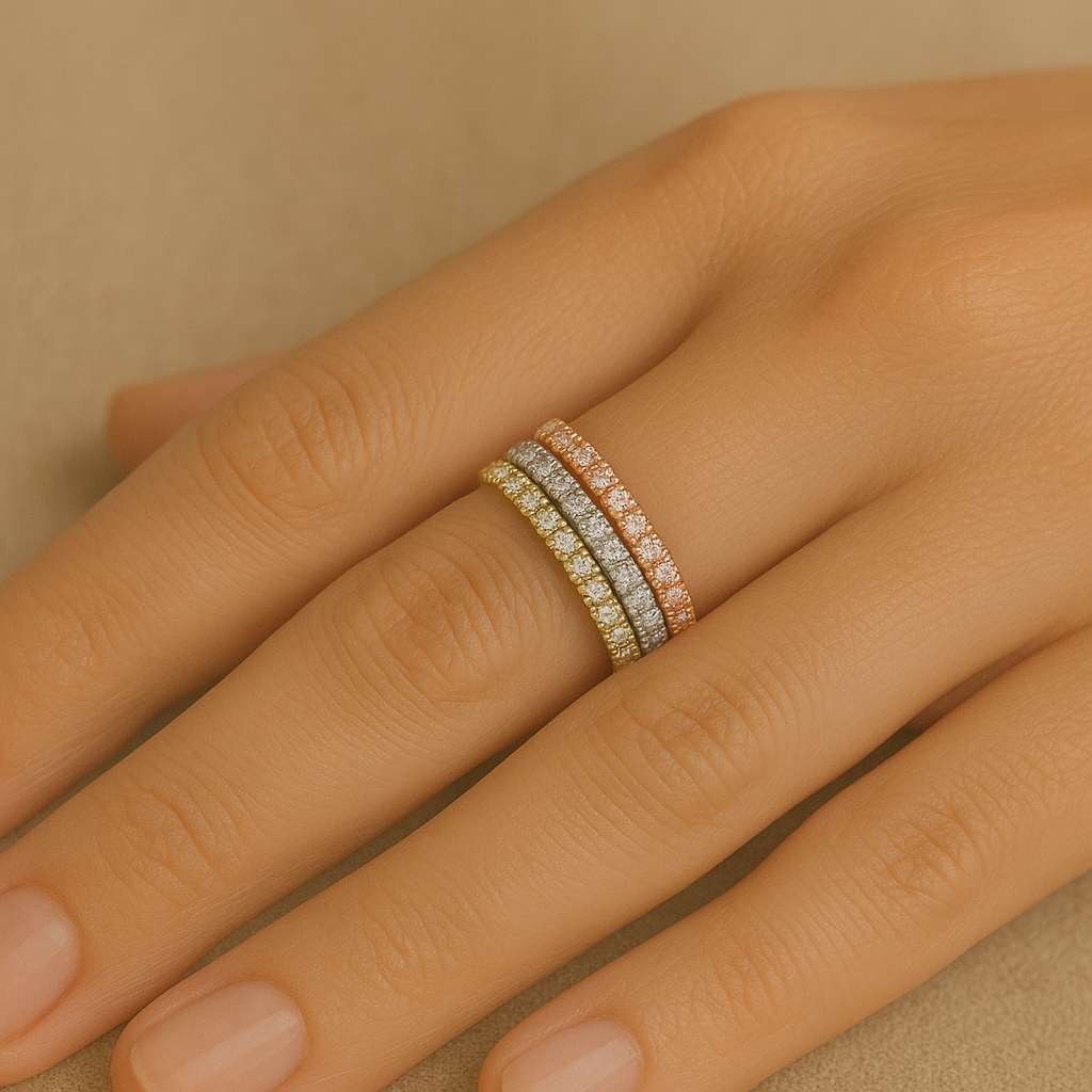 1.65-2.40ct total weight "Elfa" Eternity Band