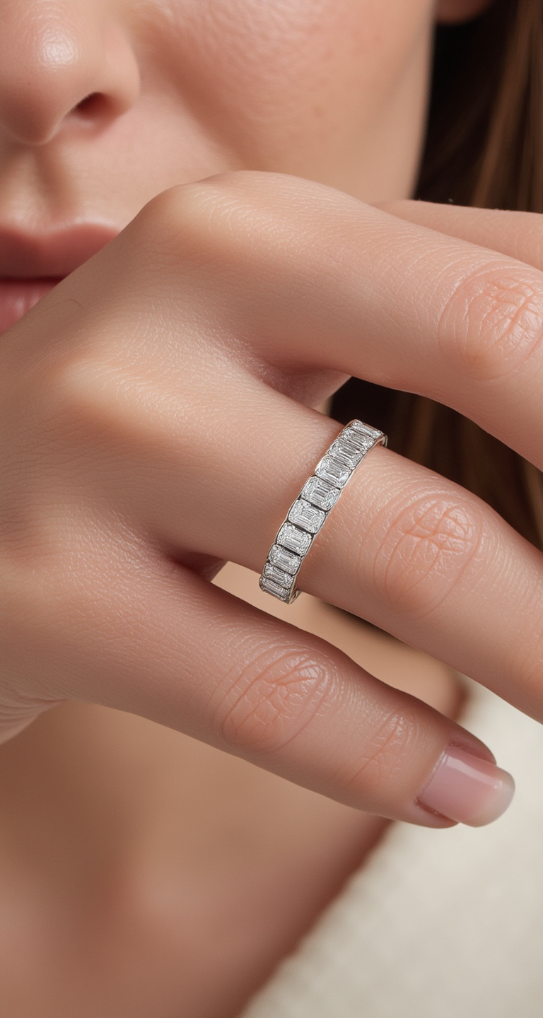 2.50-2.80ct total weight "Kaida" Eternity Band (0.10ct Each)
