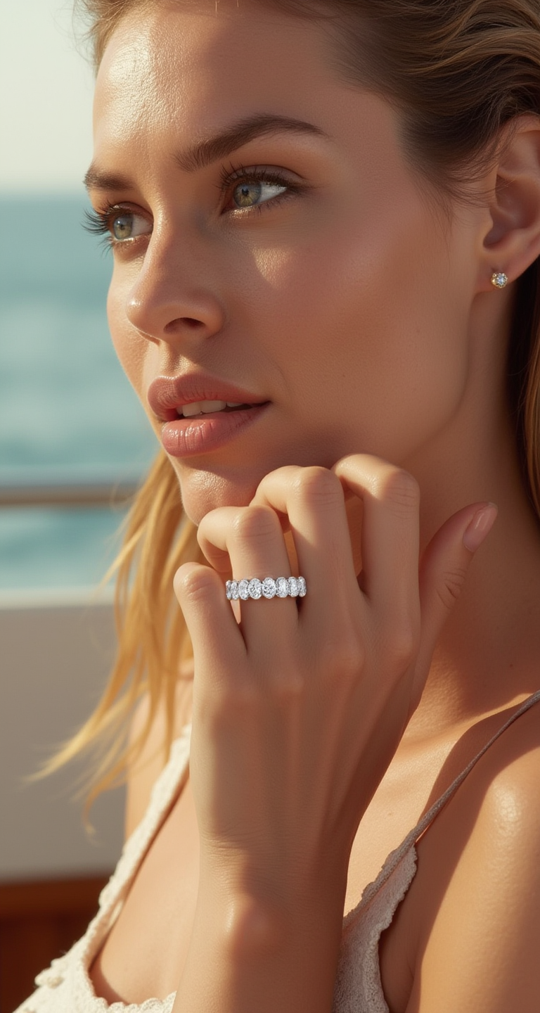 6.70-7.60ct total weight "Luna" Band (0.40ct Each)