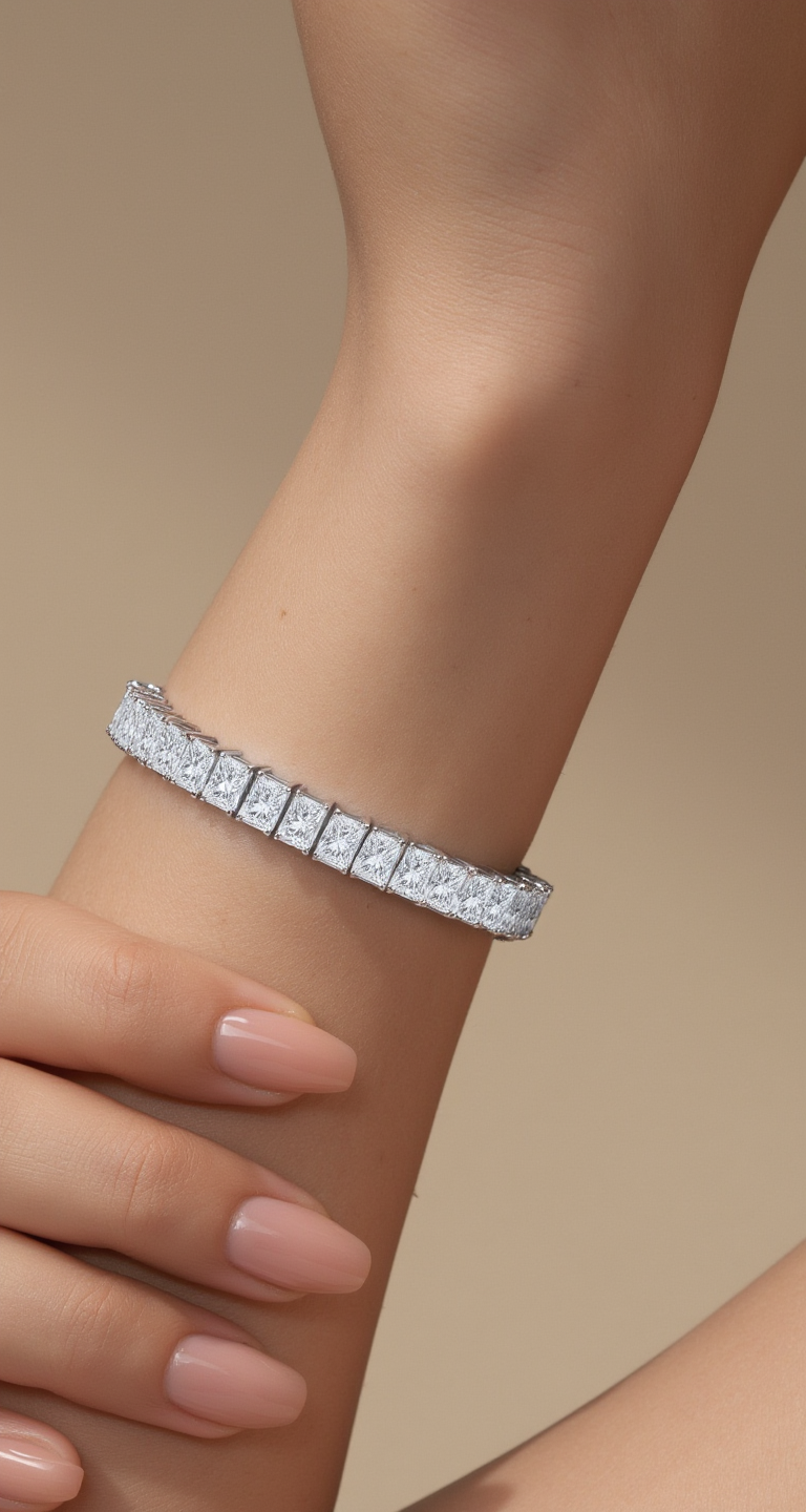 15.00-16.50ct total weight "Vilda" Radiant Cut Basket Bracelet (0.30ct each)