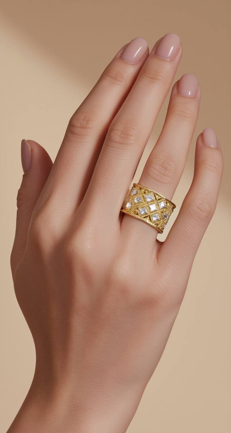 1.00-1.25ct total weight "Venda" Art Deco Diamond Ring
