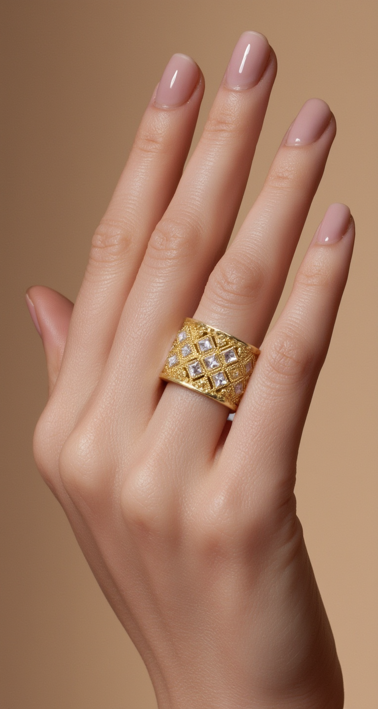 1.00-1.25ct total weight "Venda" Art Deco Diamond Ring