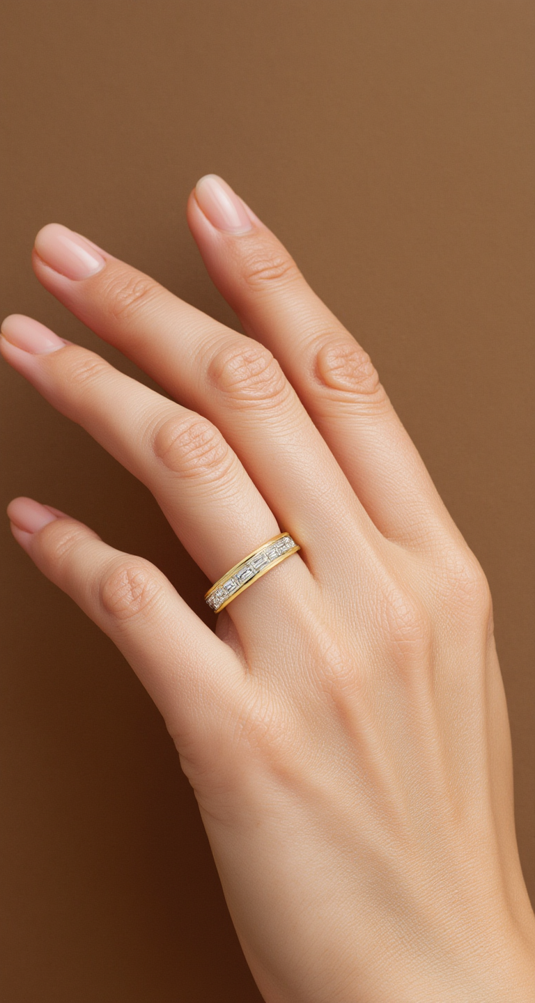 1.85ct total weight "Ziva" - Baguette Eternity Band (0.10ct Each)
