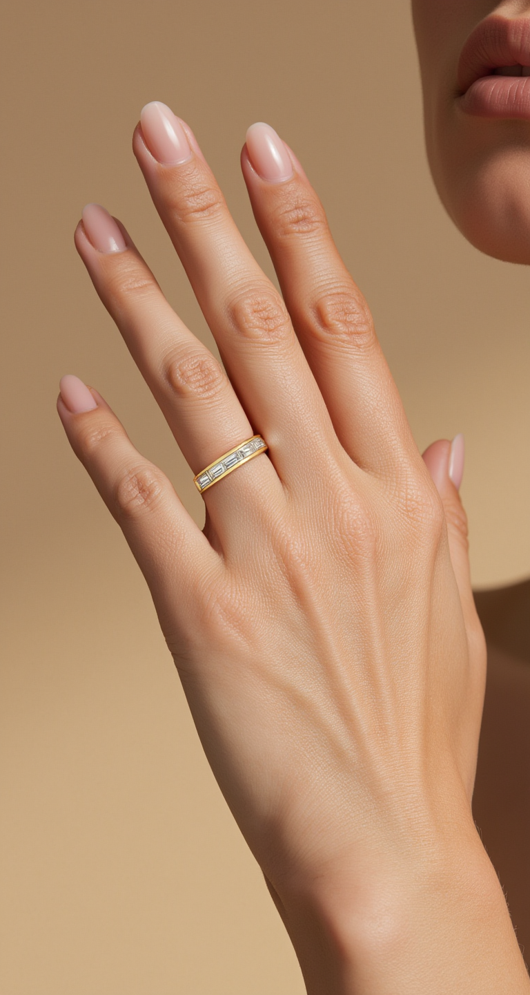 1.85ct total weight "Ziva" - Baguette Eternity Band (0.10ct Each)
