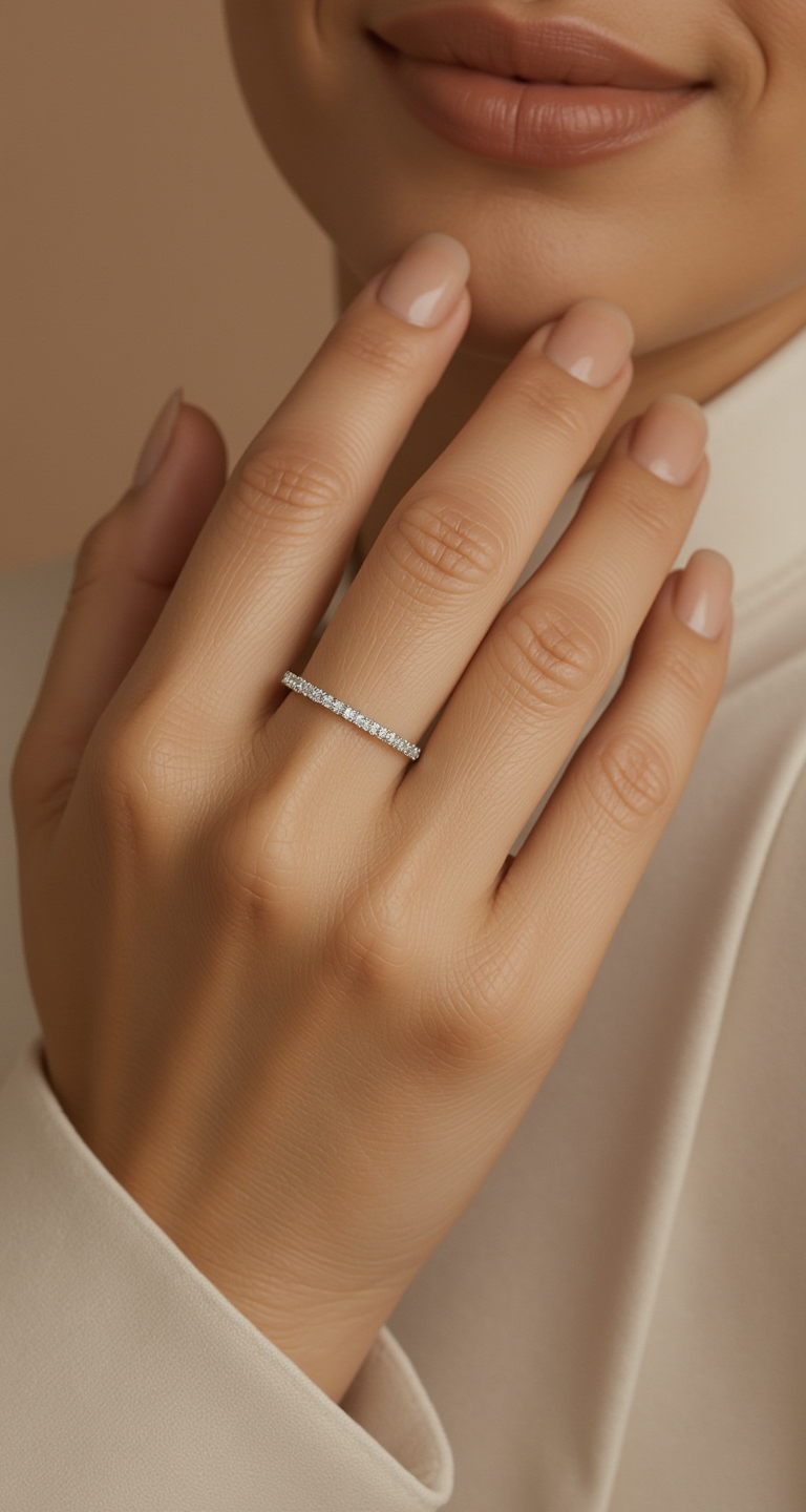1.65-2.40ct total weight "Elfa" Eternity Band
