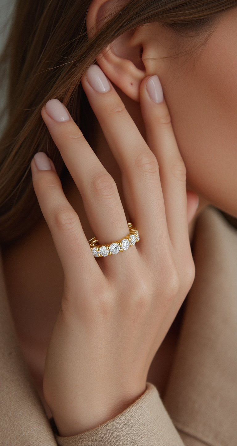 3.70ct-4.25ct total weight "Lumen" Eternity Band (0.20ct Each)