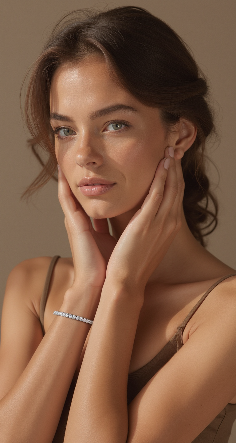 8.75-9.45ct total weight "Flora" Round Brilliant Cut Classic Bracelet (0.20ct each)