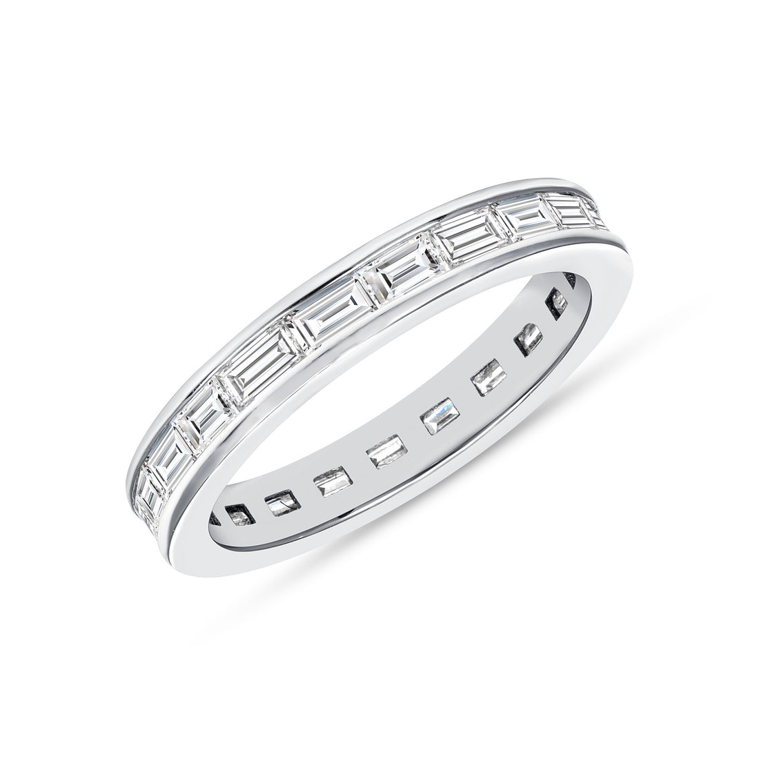 1.85ct total weight &quot;Ziva&quot; - Baguette Eternity Band (0.10ct Each)