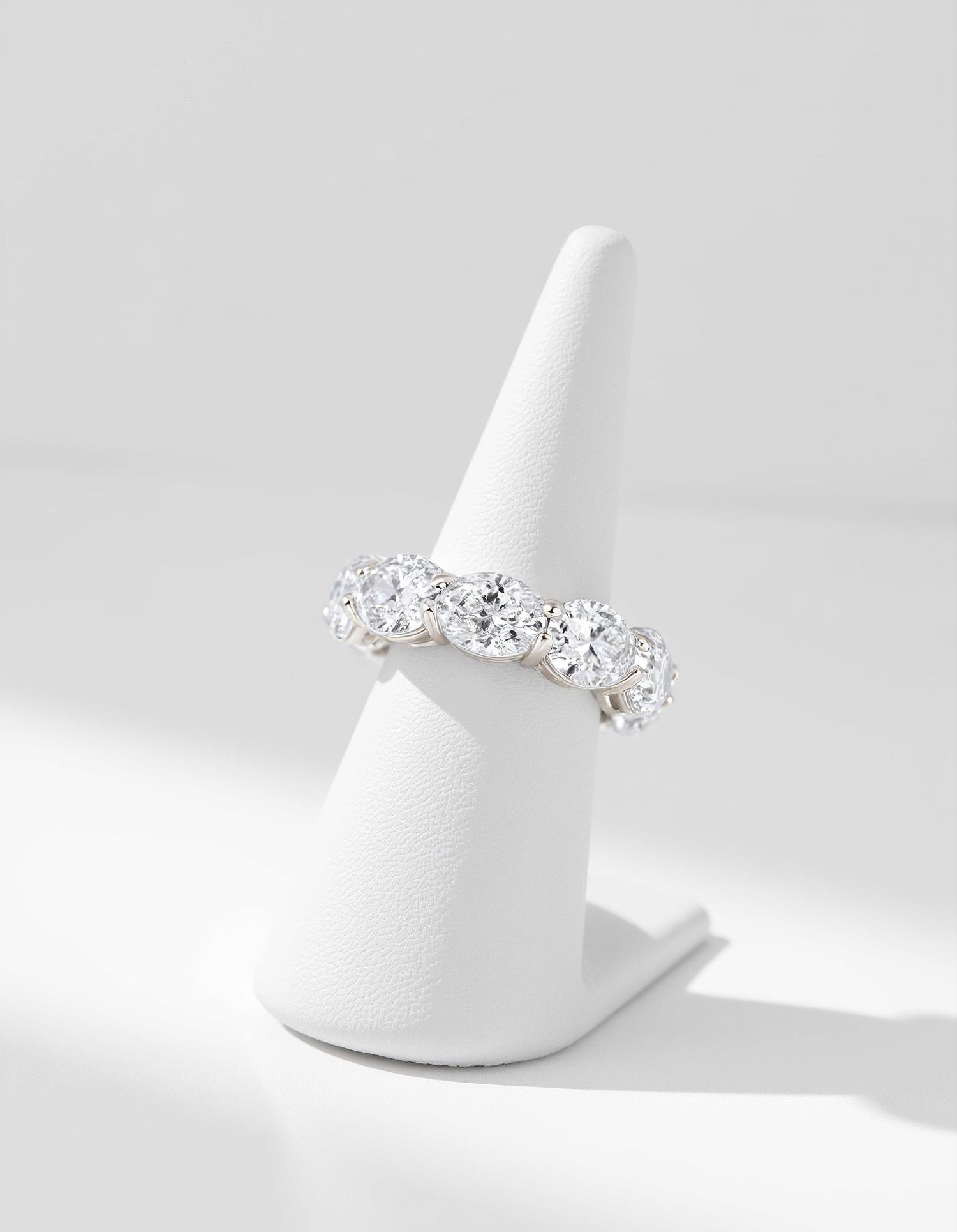 &quot;Sia&quot; Horizontally set Oval cut Prong set Eternity Band