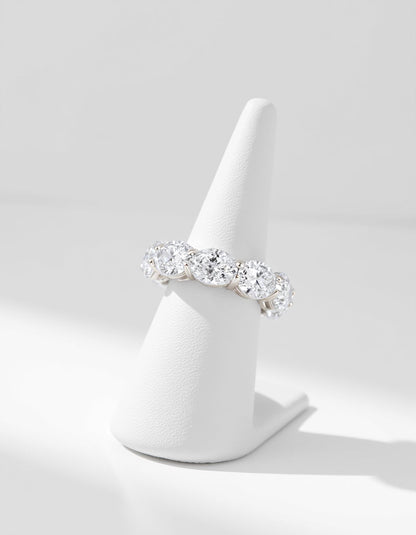 &quot;Sia&quot; Horizontally set Oval cut Prong set Eternity Band