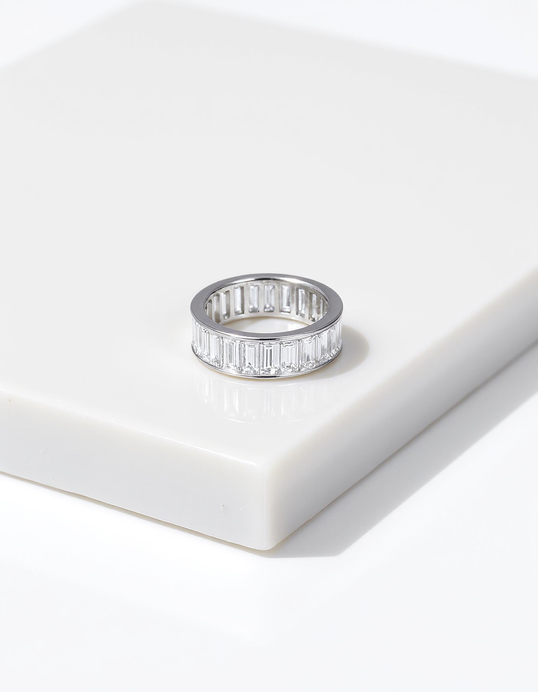 &quot;Alessa&quot; Straight Baguette cut Channel Set Eternity Band