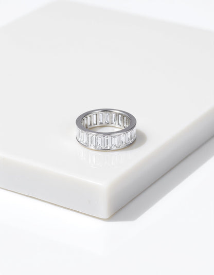 &quot;Alessa&quot; Straight Baguette cut Channel Set Eternity Band
