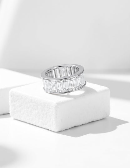 &quot;Alessa&quot; Straight Baguette cut Channel Set Eternity Band