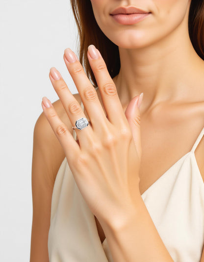 &quot;Rhona&quot; Special cut Mosaic style Ring