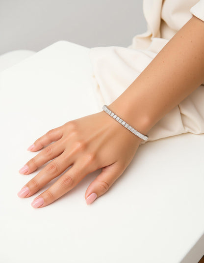 &quot;Vilda&quot; Radiant Cut Prong Set Tennis Bracelet