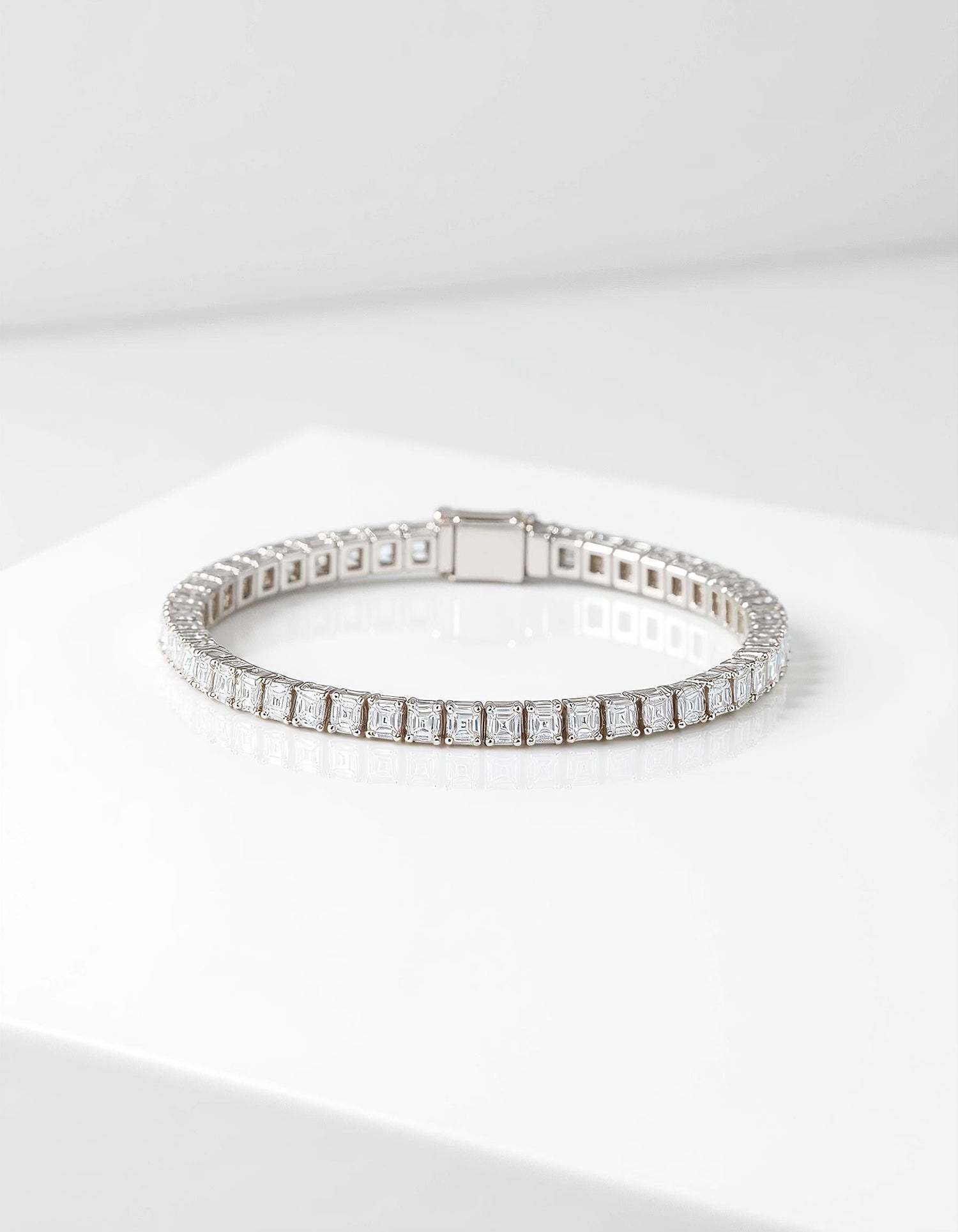 &quot;Cleo&quot; Asscher Cut Prong Set Tennis Bracelet