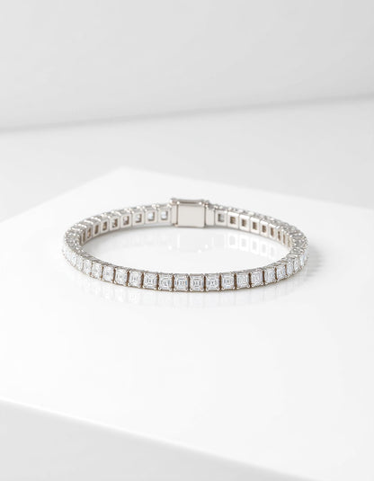 &quot;Cleo&quot; Asscher Cut Prong Set Tennis Bracelet