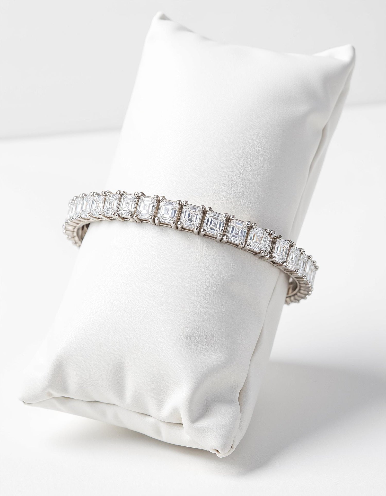 &quot;Cleo&quot; Asscher Cut Prong Set Tennis Bracelet
