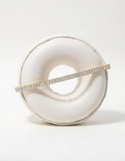 &quot;Sora&quot; Straight Baguette cut Prong Set &quot;Flexi Bangle&quot;