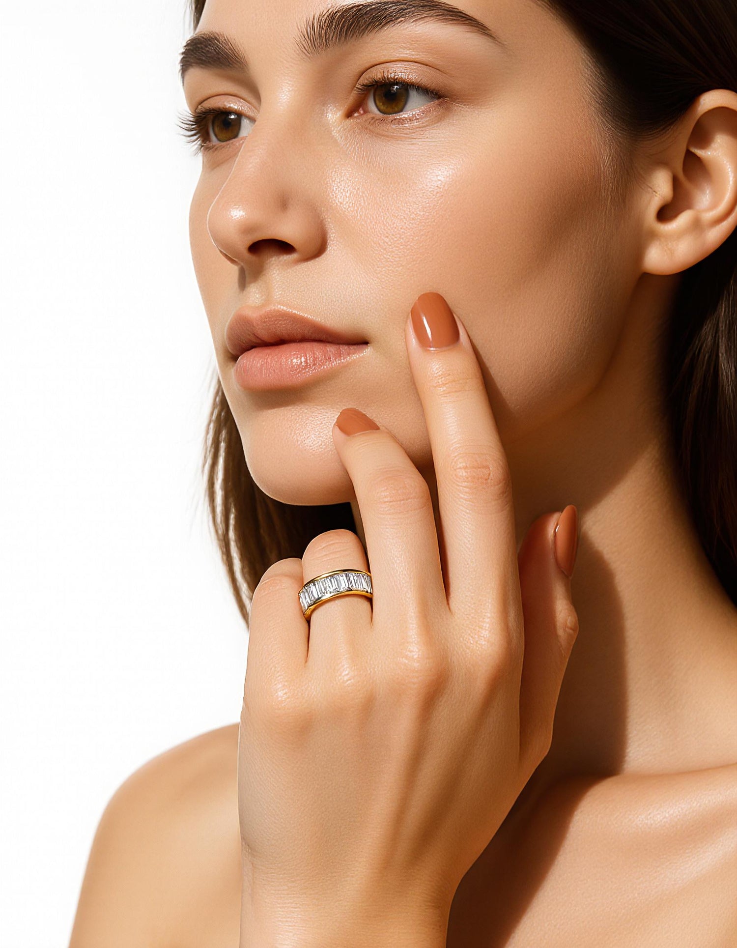 &quot;Alessa&quot; Straight Baguette cut Channel Set Eternity Band