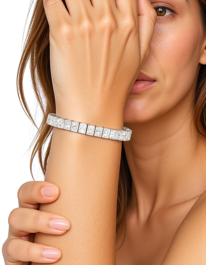 &quot;Vilda&quot; Radiant Cut Prong Set Tennis Bracelet