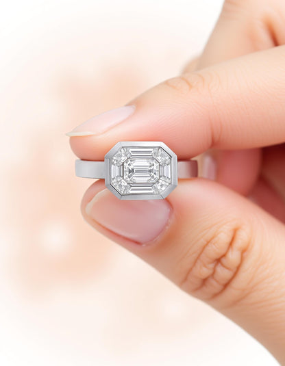 &quot;Rhona&quot; Special cut Mosaic style Ring