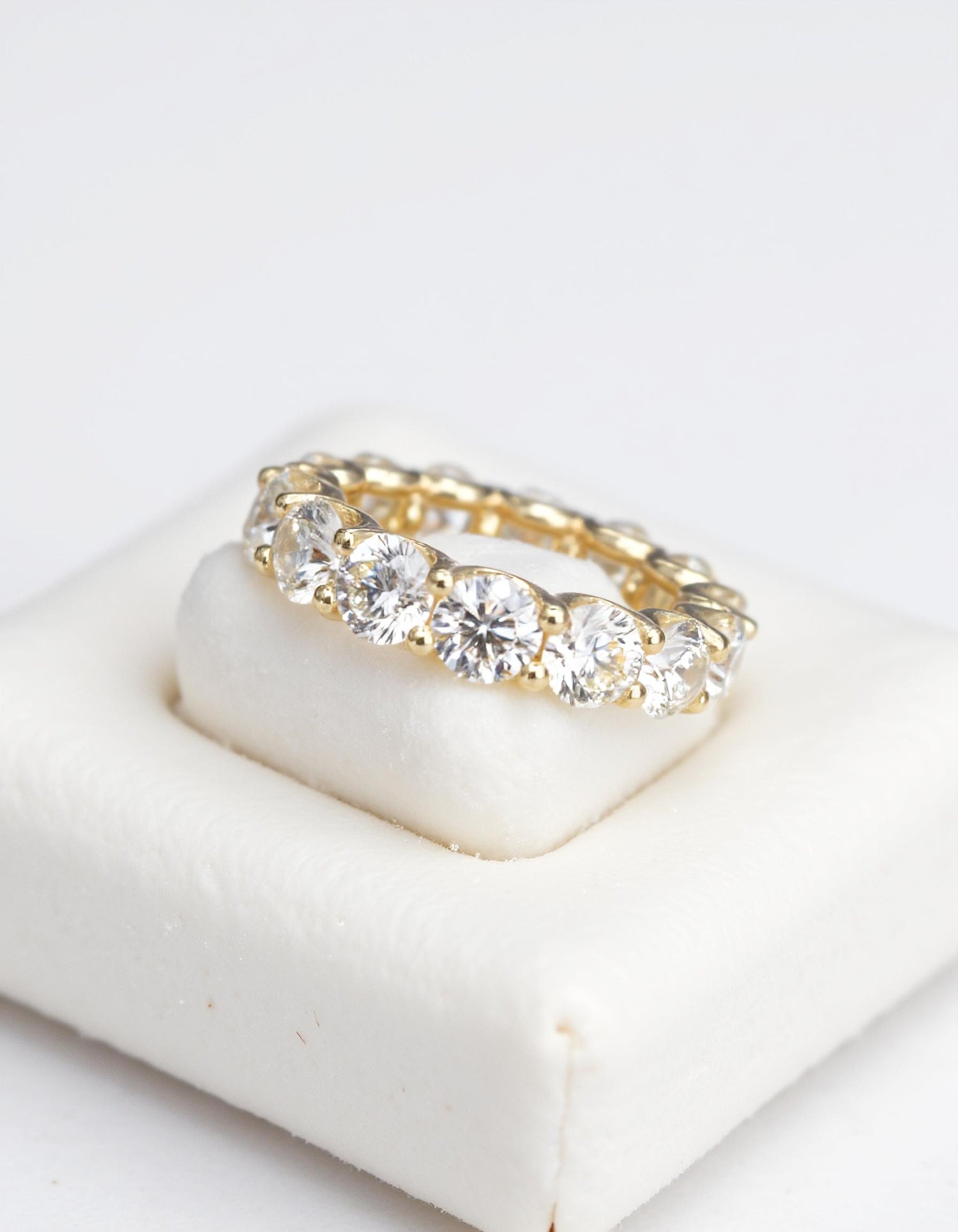 &quot;Lumen&quot; Round Brilliant Cut &quot;U&quot; Shape Basket Eternity Band