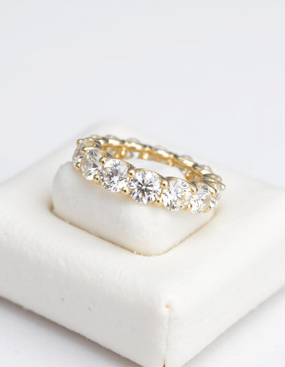 &quot;Lumen&quot; Round Brilliant Cut &quot;U&quot; Shape Basket Eternity Band