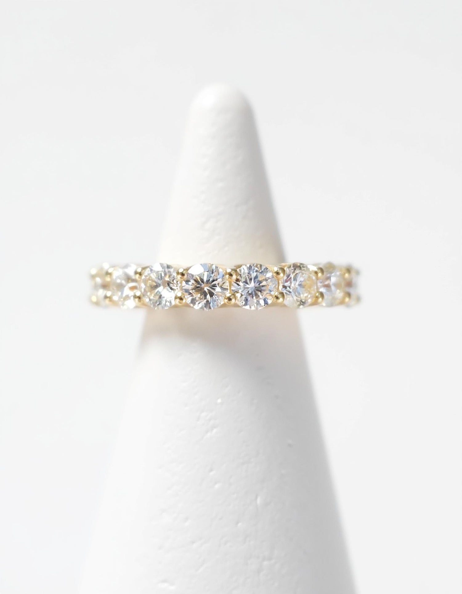 &quot;Lumen&quot; Round Brilliant Cut &quot;U&quot; Shape Basket Eternity Band