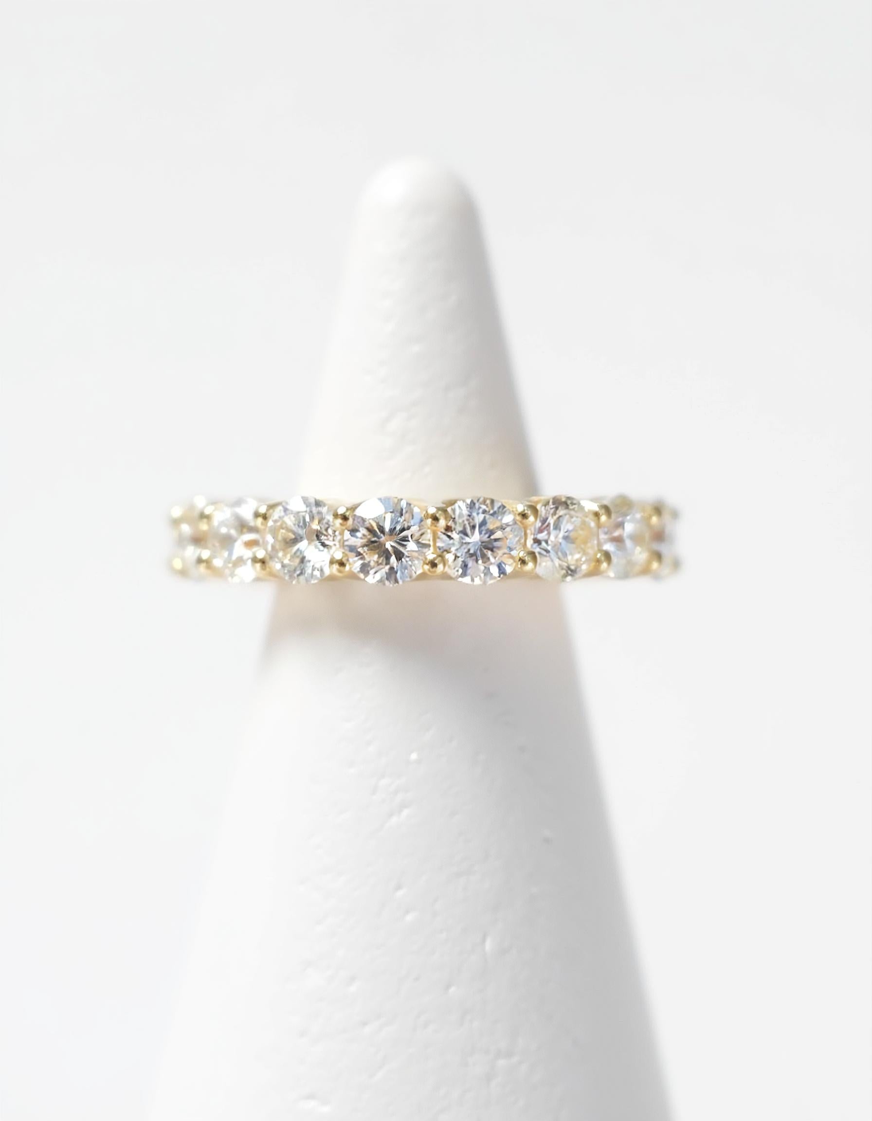 &quot;Lumen&quot; Round Brilliant Cut &quot;U&quot; Shape Basket Eternity Band