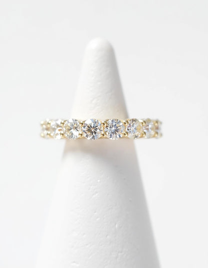 &quot;Lumen&quot; Round Brilliant Cut &quot;U&quot; Shape Basket Eternity Band