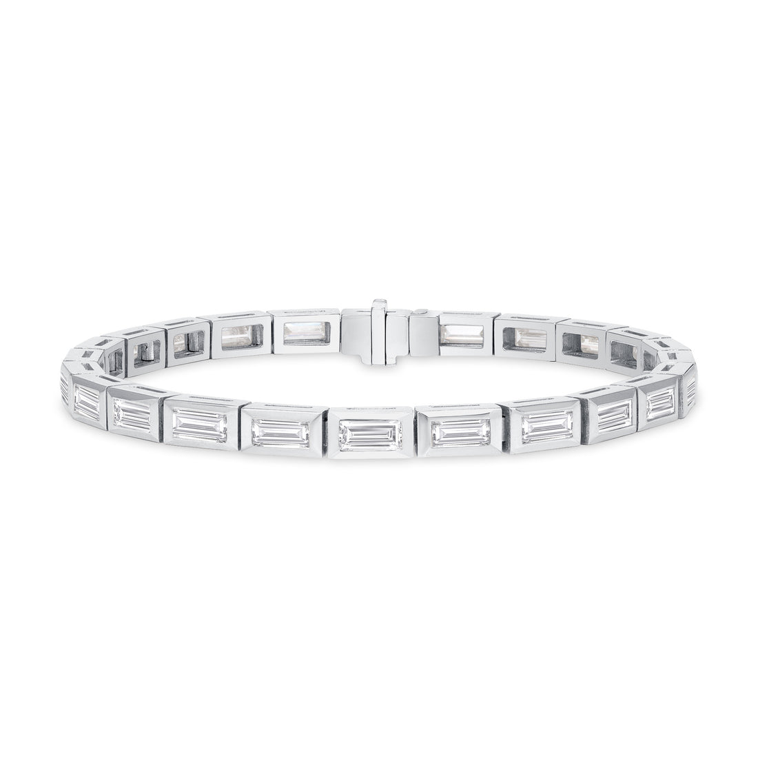 7.00-7.600ct total weight &quot;Venya&quot; Baguettes Tennis Bracelet (0.30ct Each)