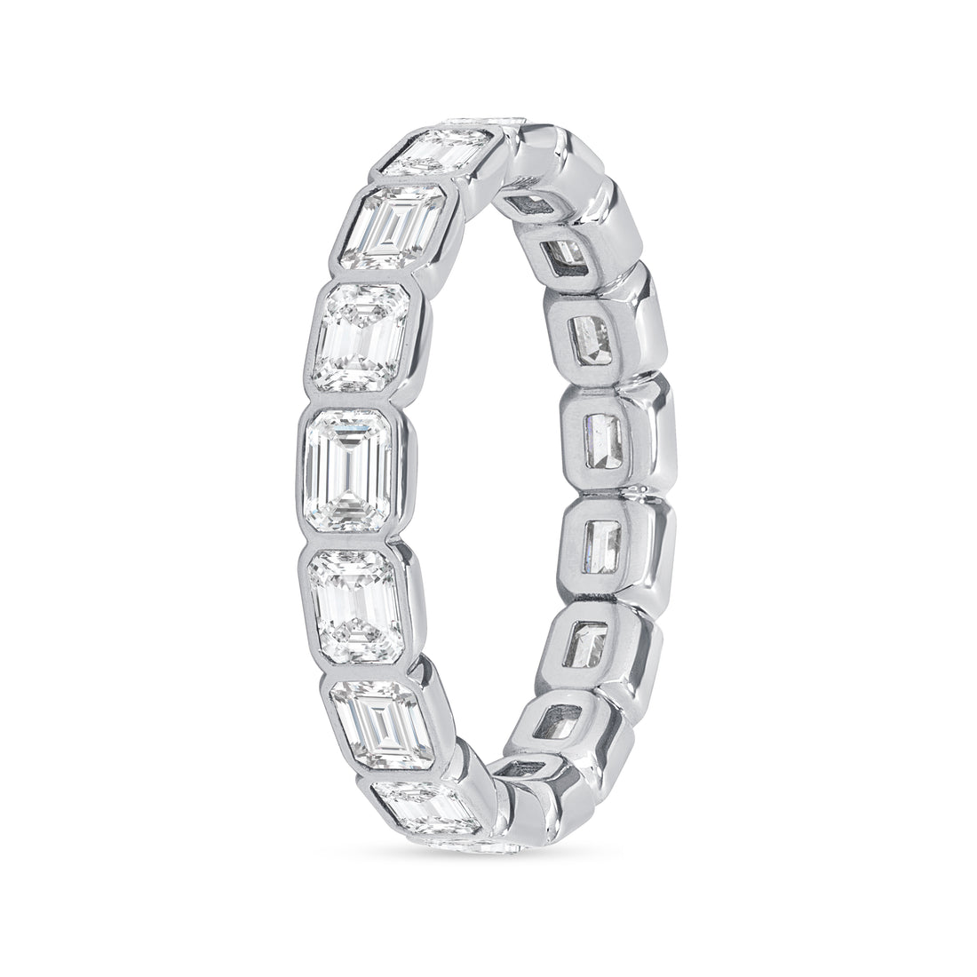 2.75-3.10ct total weight &quot;Aria&quot; Emerald cut Eternity Band (0.20ct Each)