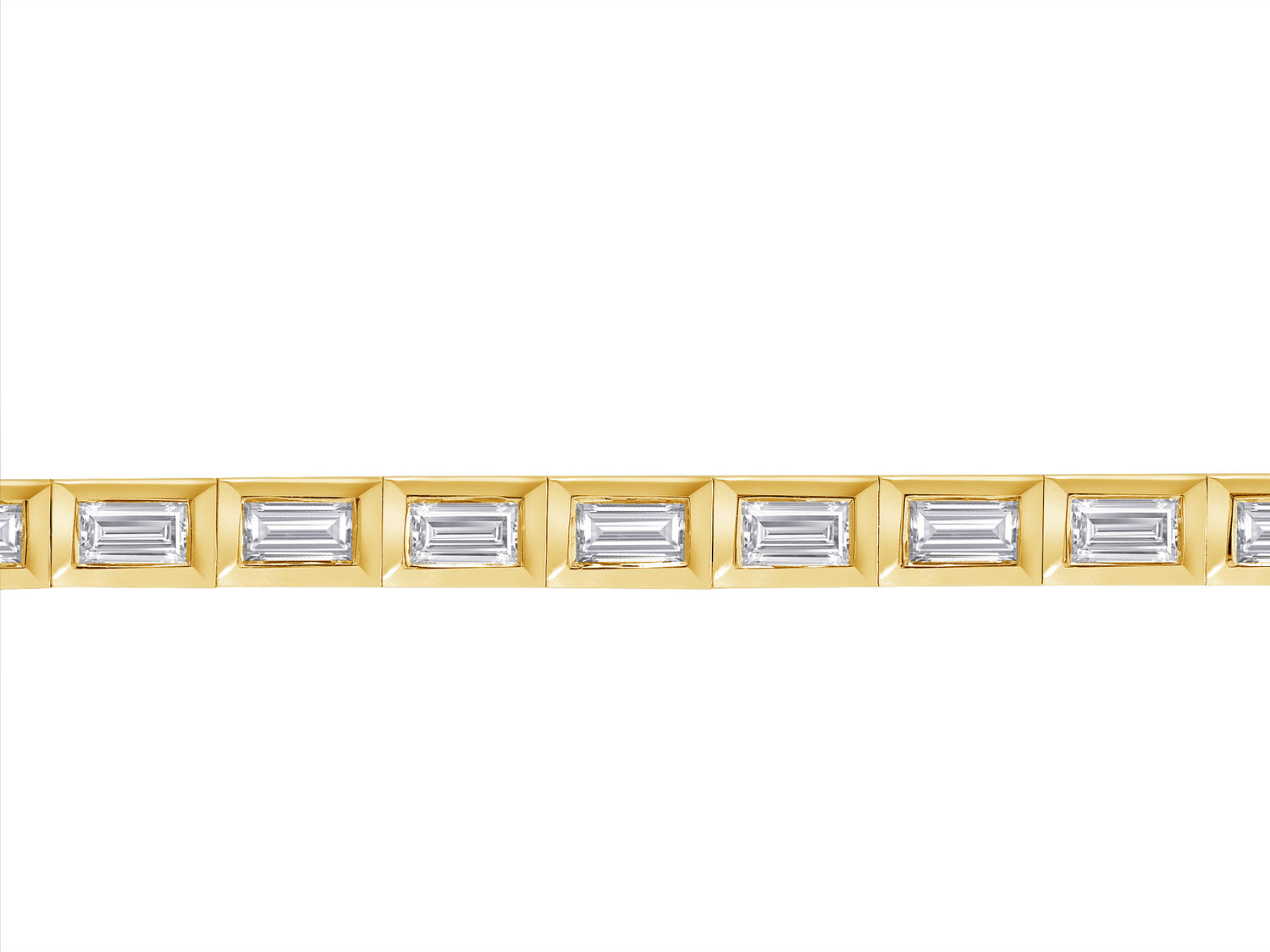 4.80-5.50ct total weight &quot;Venya&quot; Baguettes Tennis Bracelet (0.15ct Each)