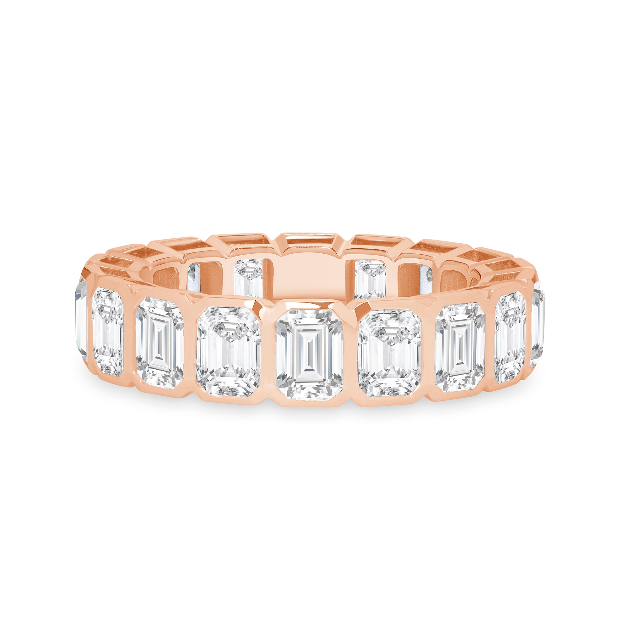 7.70-8.30ct total weight &quot;Janela&quot; Emerald cut Eternity Band (0.50ct Each)