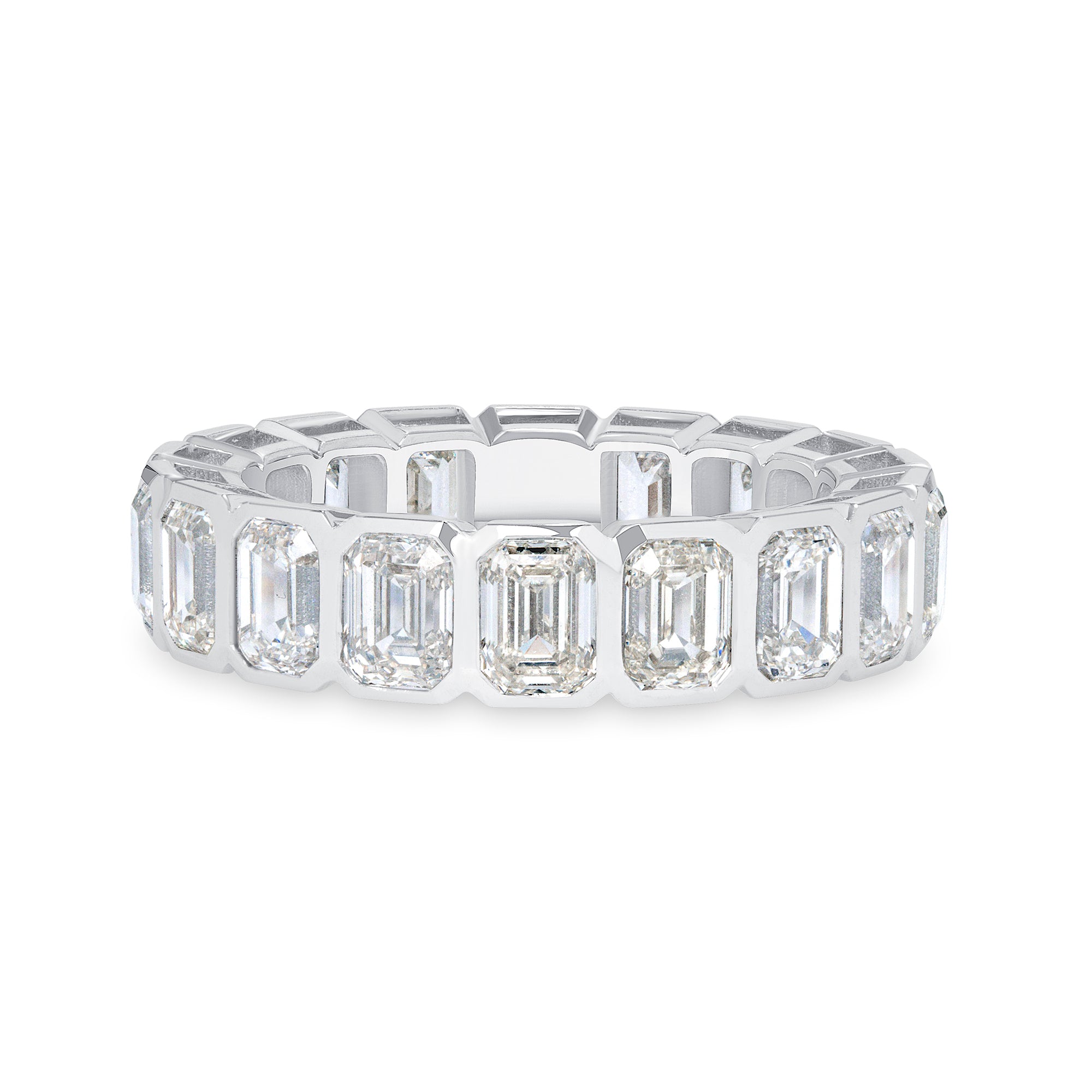 7.70-8.30ct total weight &quot;Janela&quot; Emerald cut Eternity Band (0.50ct Each)