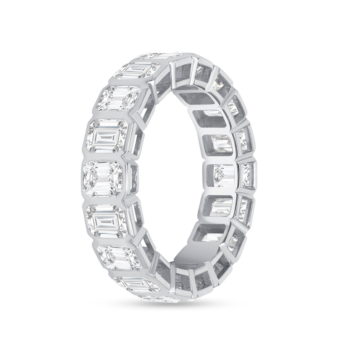 7.70-8.30ct total weight &quot;Janela&quot; Emerald cut Eternity Band (0.50ct Each)