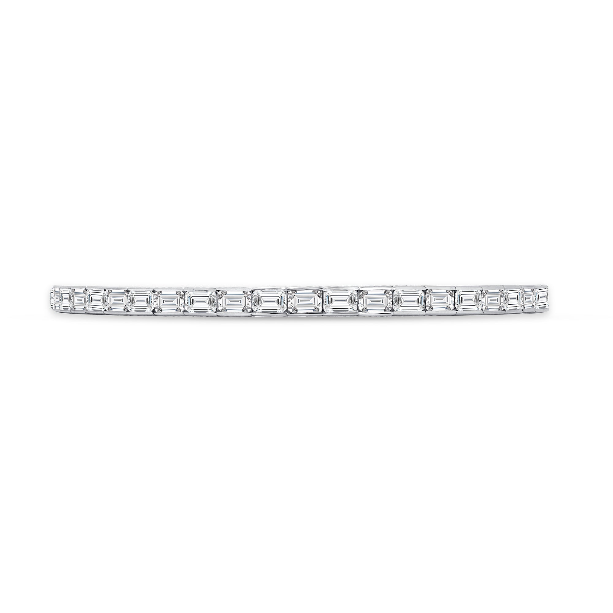 7.50-8.25ct total weight &quot;Vinka&quot; Emerald Cut Stretchy Bracelet (0.15ct Each)