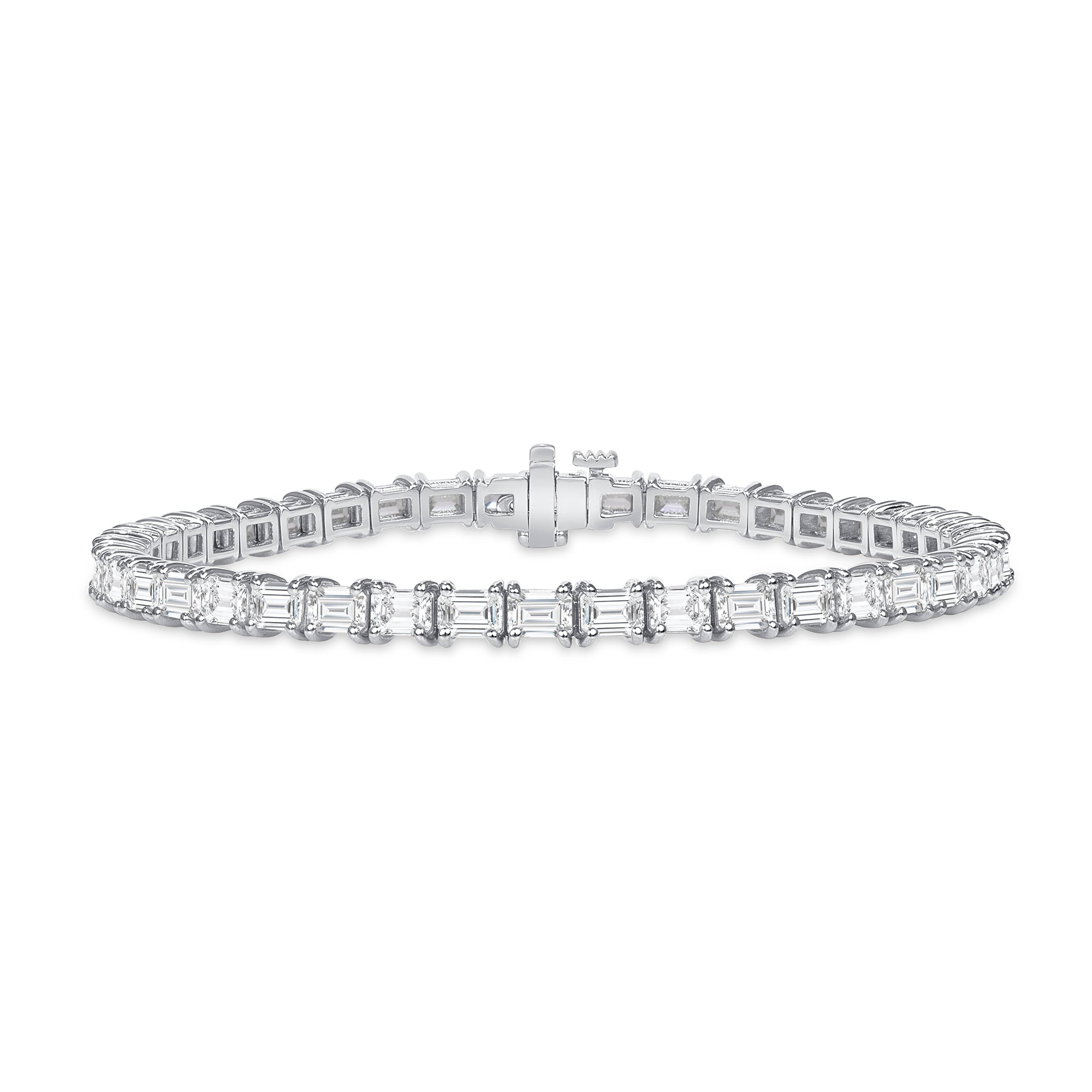 5.80-6.50ct total weight &quot;Lokka&quot; Emerald Cut Tennis Bracelet (0.15ct Each)