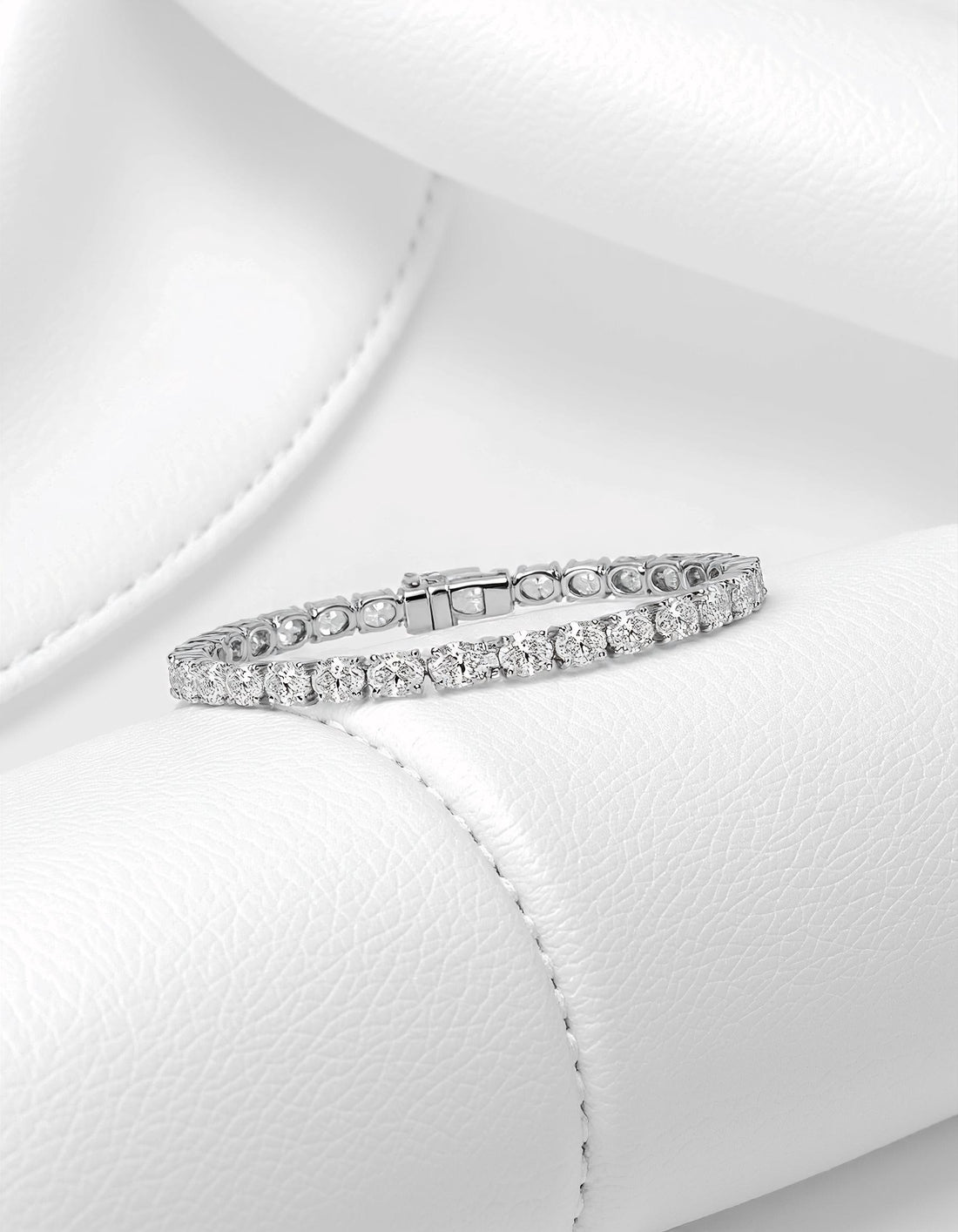 &quot;Ella&quot; Horizontally set Oval Cut Prong set Tennis Bracelet