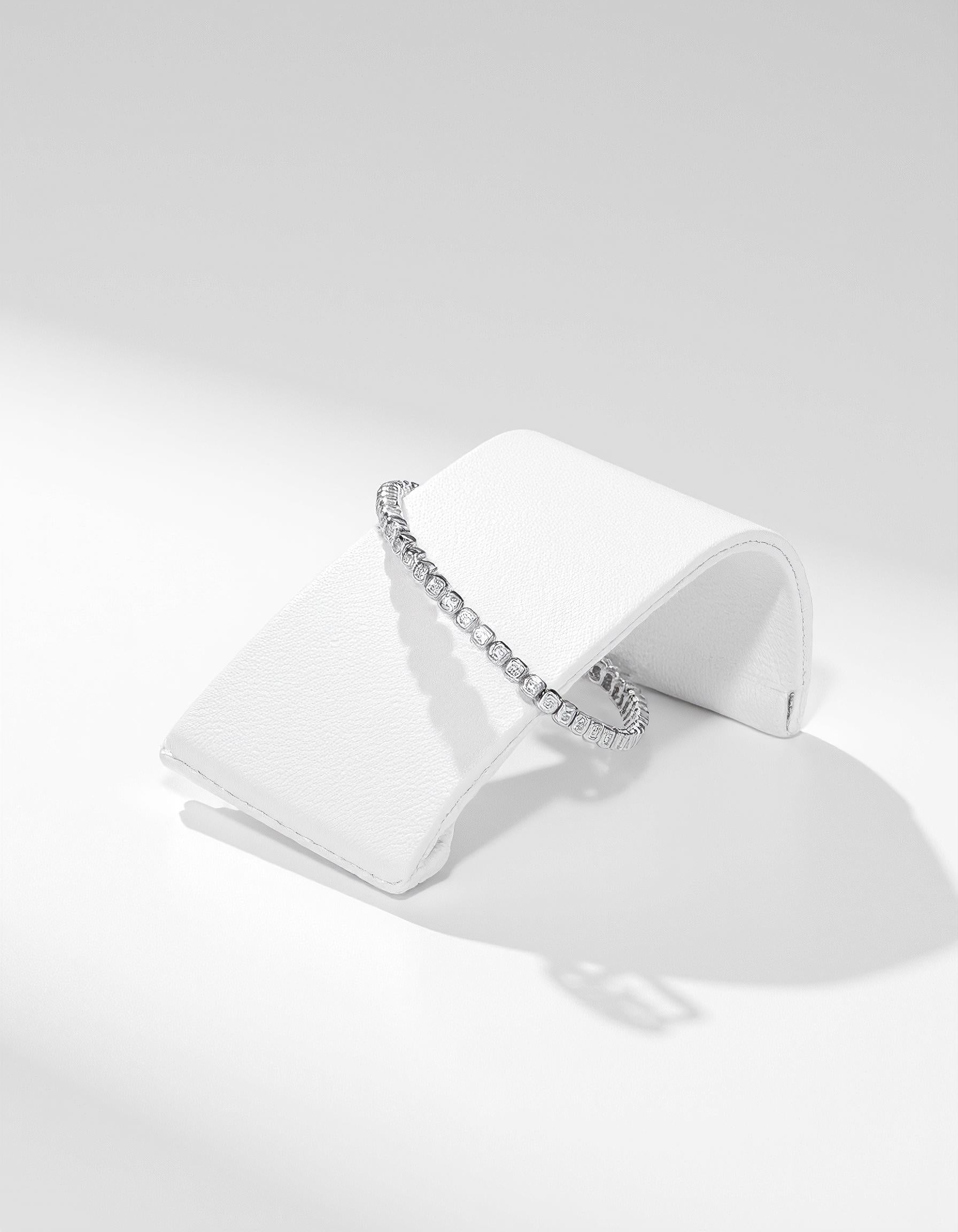 &quot;Petra&quot; Asscher Cut Bezel Set Tennis Bracelet