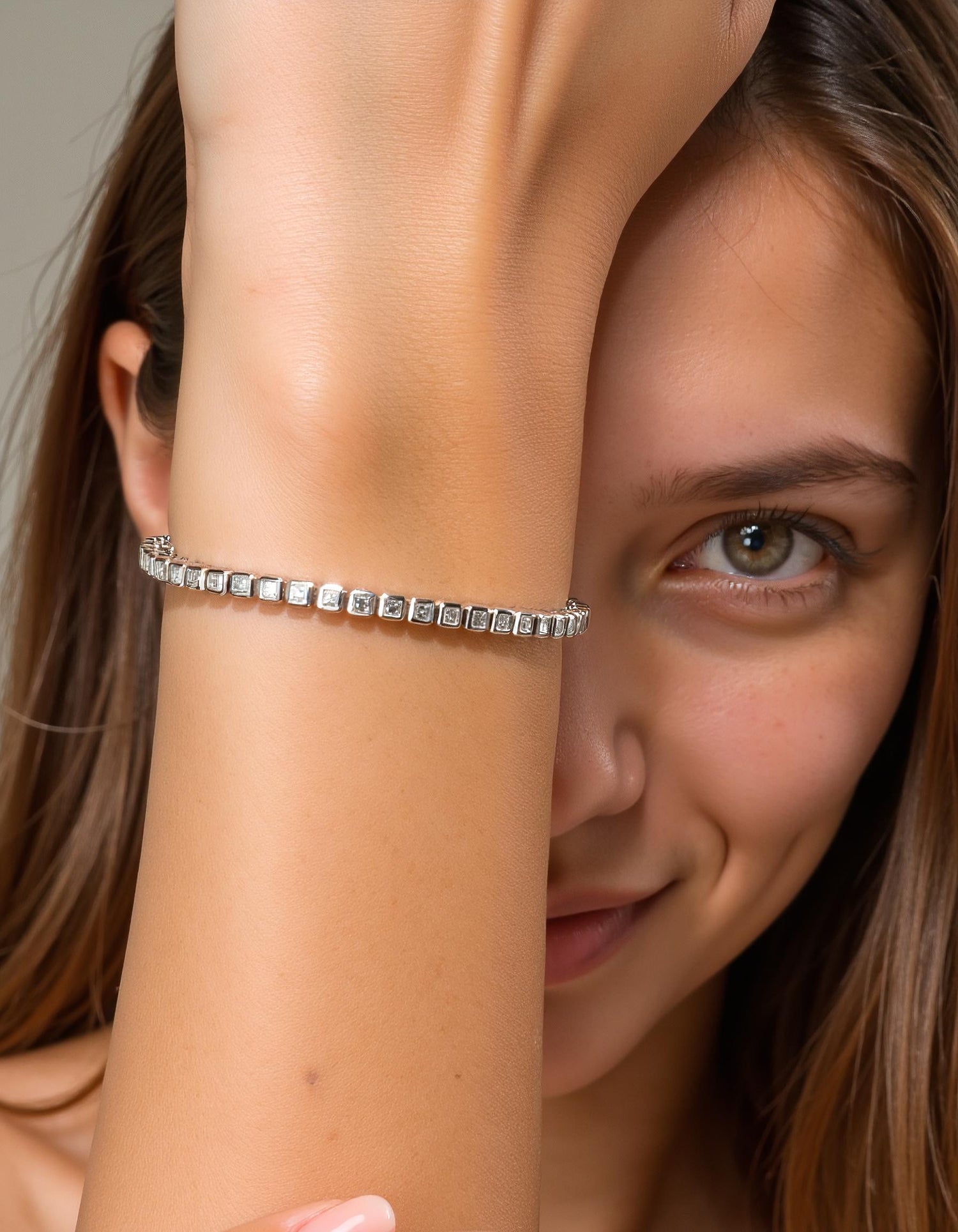 &quot;Petra&quot; Asscher Cut Bezel Set Tennis Bracelet