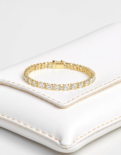 &quot;Roami&quot; Asscher Cut / French Cut Asscher Prong Set Tennis Bracelet